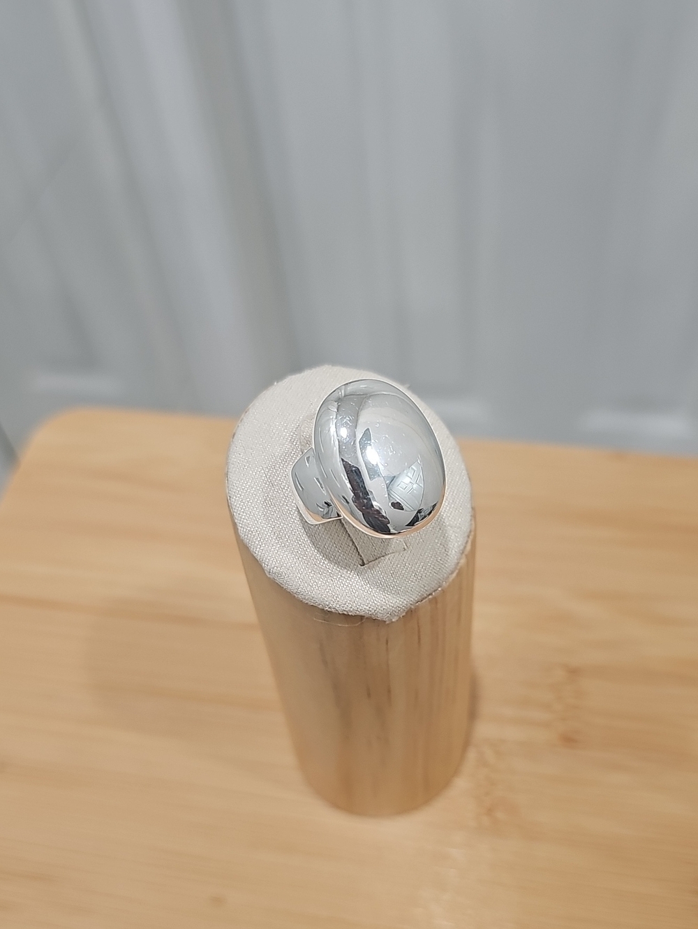 Sterling Silver Dome Cocktail Ring - Silver